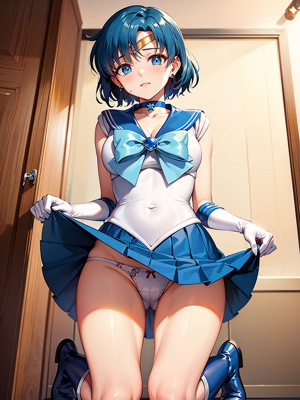 美少女戦士セー〇ームーン 水野〇美（マー〇ュリー） パンチラ集