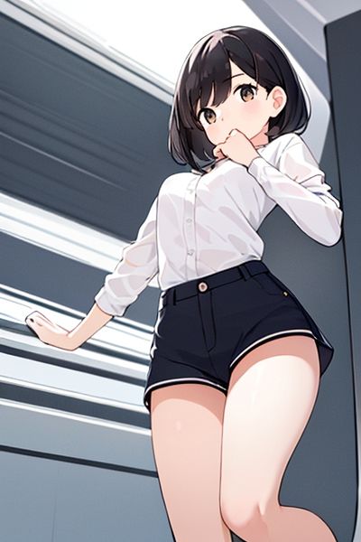 ショートパンツと太もも画 はみパン はみ〇ン 〇っかけ MIX