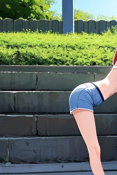 ショートパンツと太もも画 はみパン はみ〇ン 〇っかけ MIX