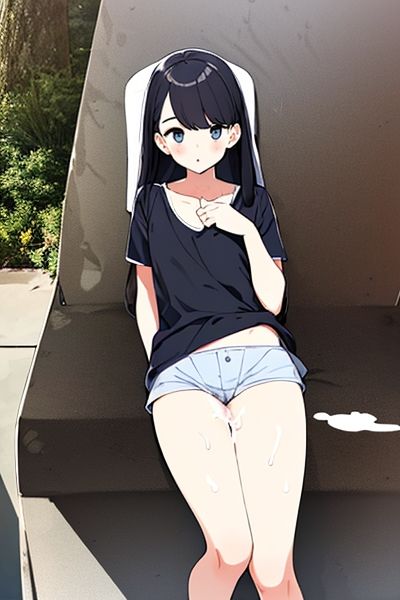 ショートパンツと太もも画 はみパン はみ〇ン 〇っかけ MIX