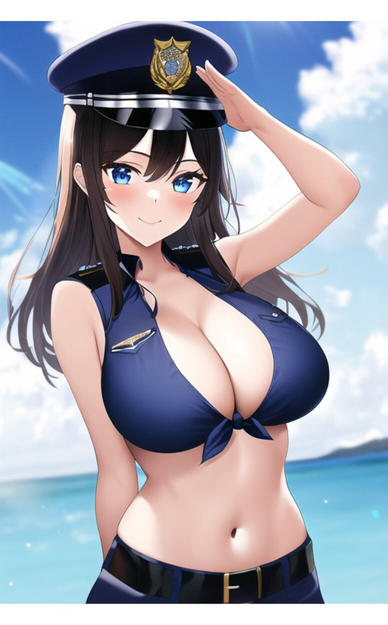 1つの呪文で生み出された100人のAI妄想美少女-23【巨乳捜査110番！えちかわビキニポリス女子】