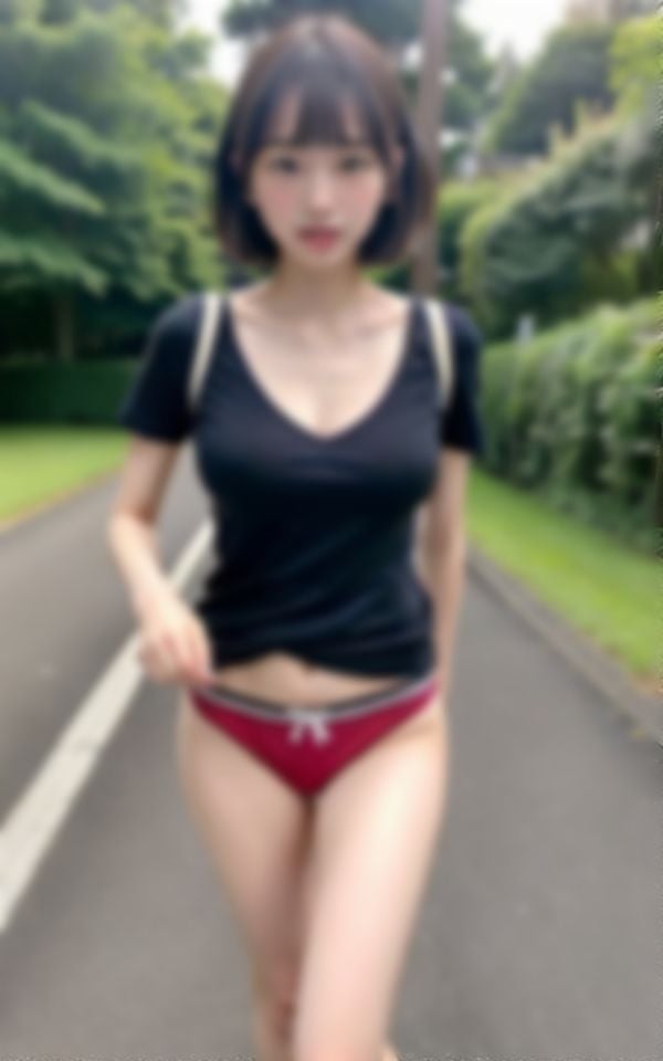 魅惑の裸体丸見え露出女学園の登校風景がヤバすぎた…。