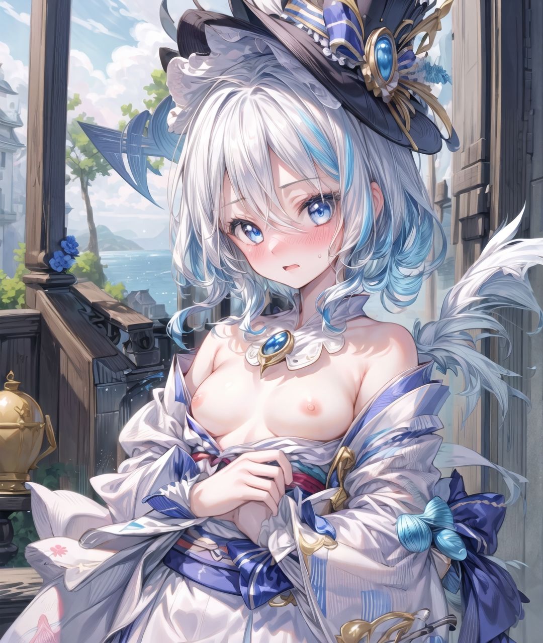 美少女たちのひととき・フリ〇ナ＆珊瑚〇心海（原神）