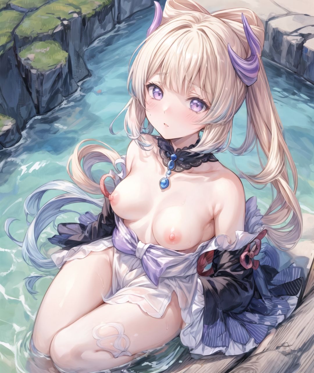 美少女たちのひととき・フリ〇ナ＆珊瑚〇心海（原神）