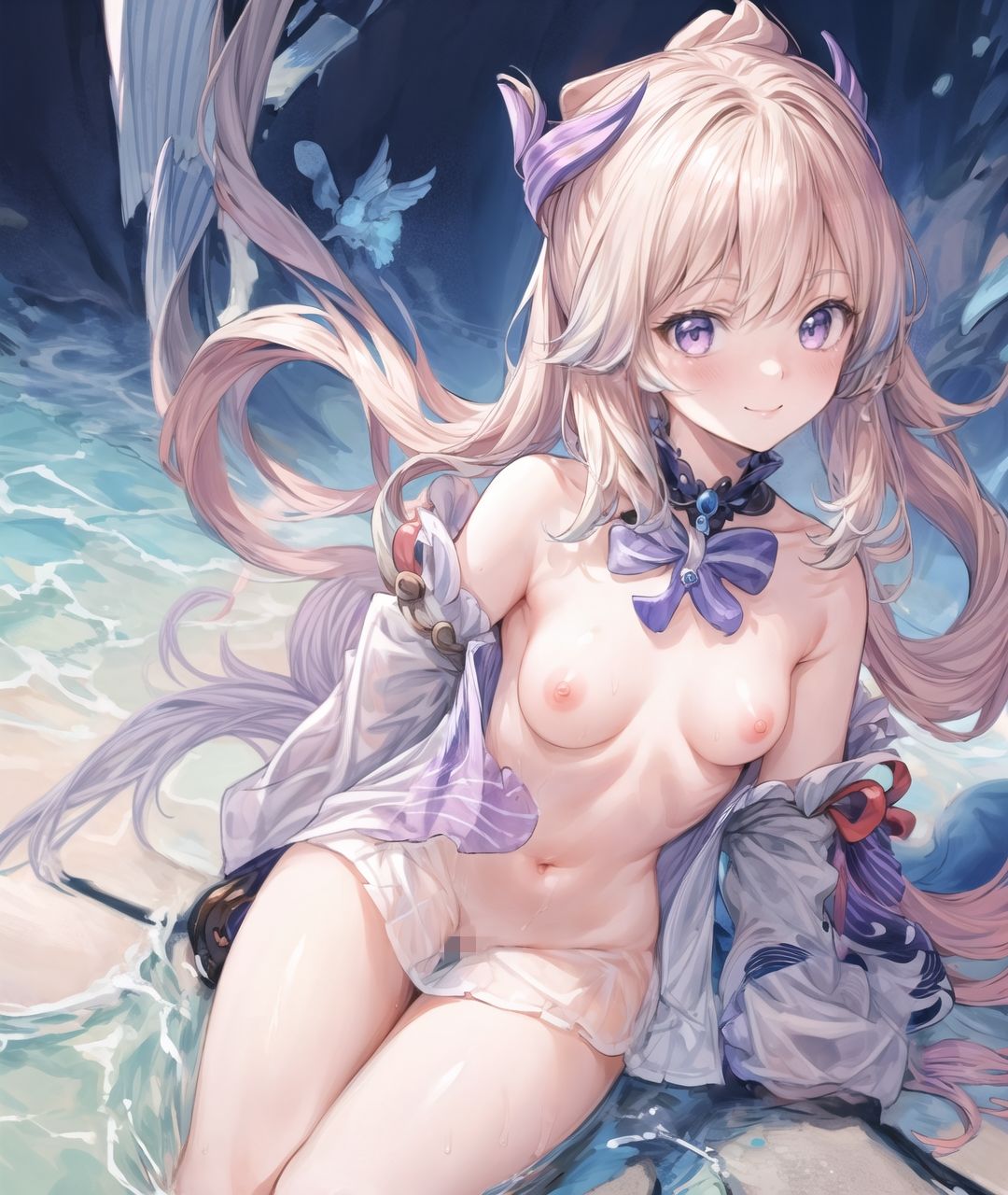 美少女たちのひととき・フリ〇ナ＆珊瑚〇心海（原神）