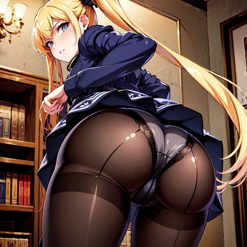 金髪美少女に嫌な顔をされながらパンツを見上げる