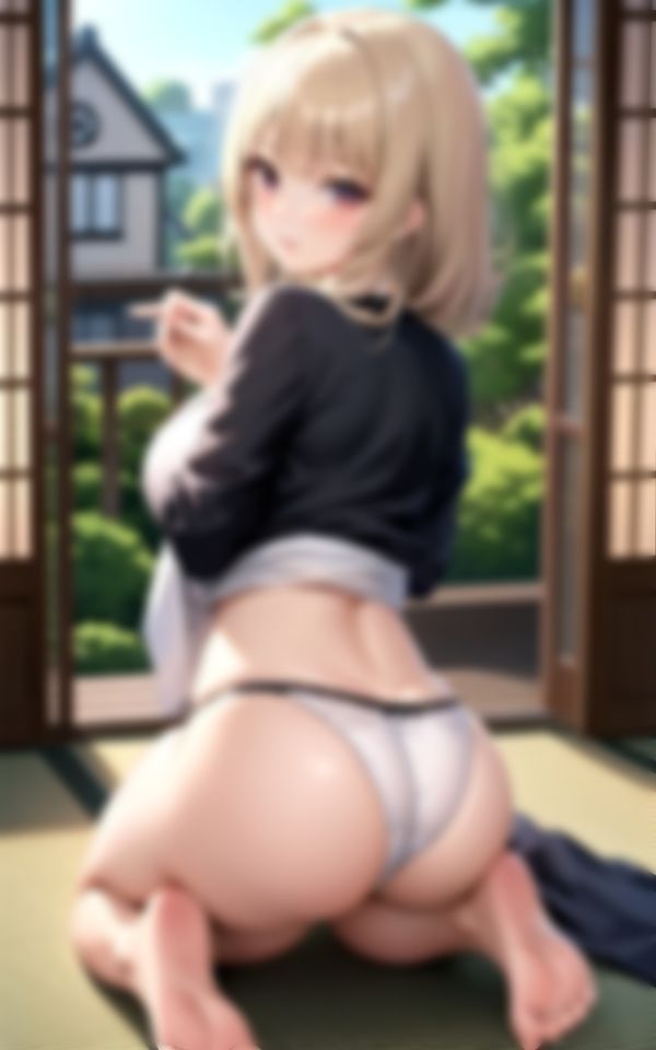 童貞の僕が着物美人の魅せるお尻で挑発されて…。