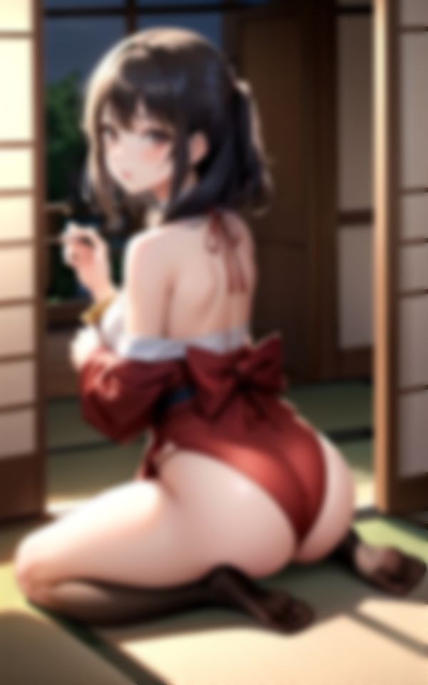 童貞の僕が着物美人の魅せるお尻で挑発されて…。