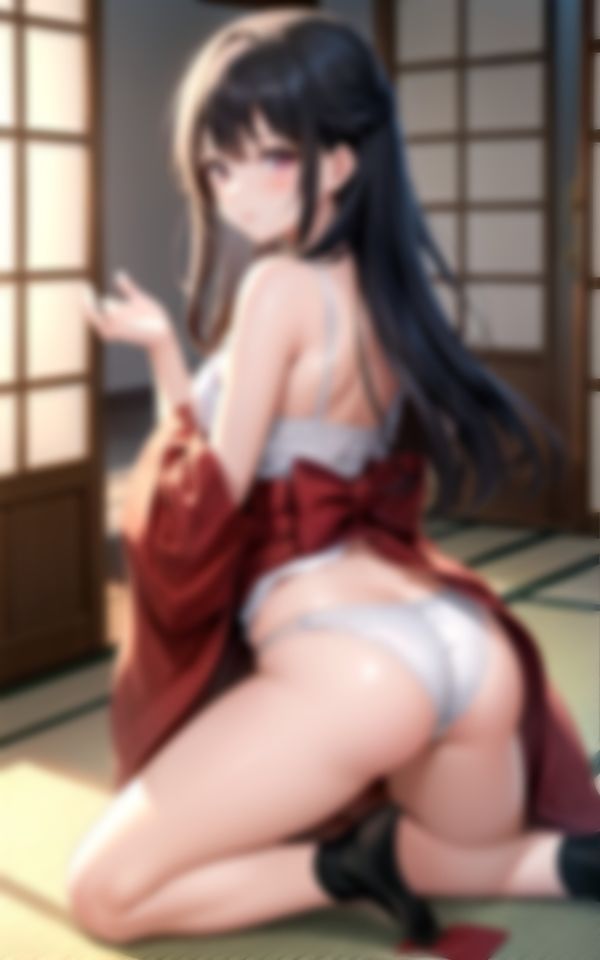 童貞の僕が着物美人の魅せるお尻で挑発されて…。