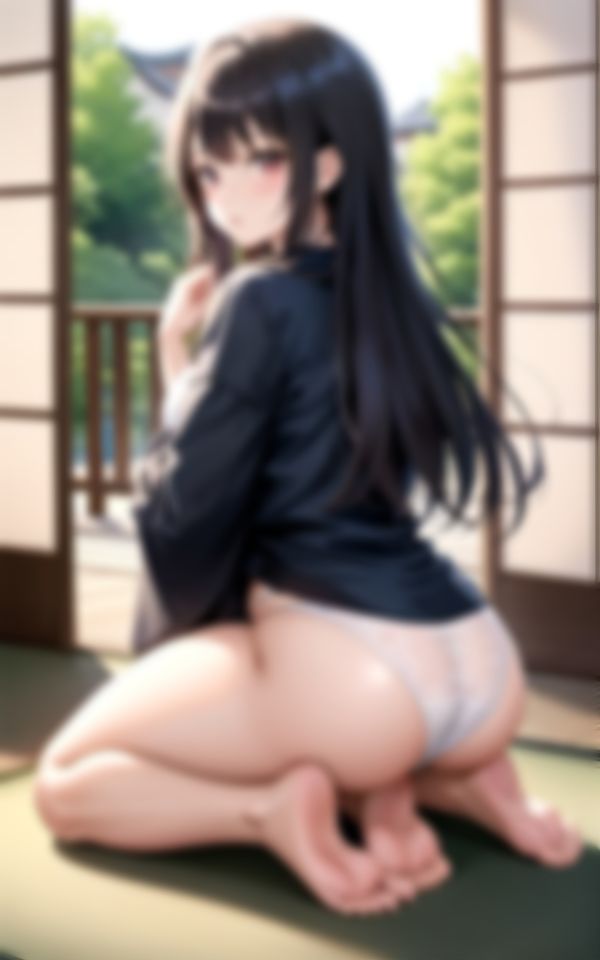 童貞の僕が着物美人の魅せるお尻で挑発されて…。