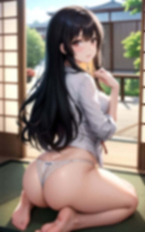 童貞の僕が着物美人の魅せるお尻で挑発されて…。