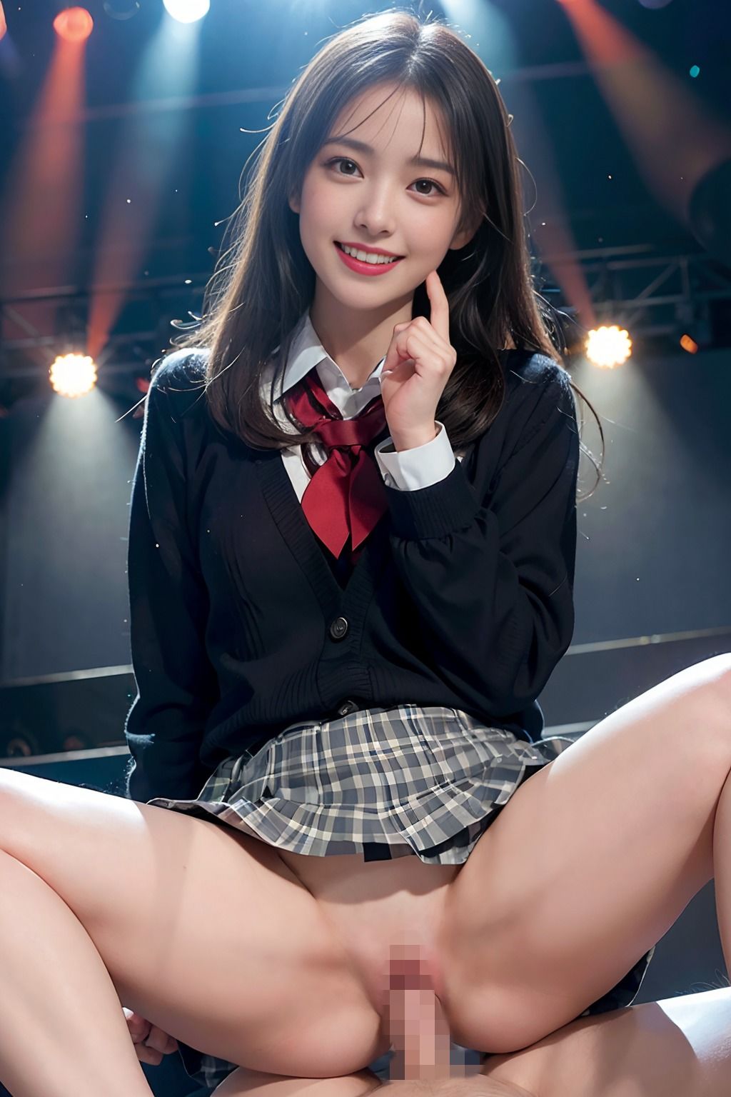 女子校生アイドルが、ファンとステージ上で公開sex!