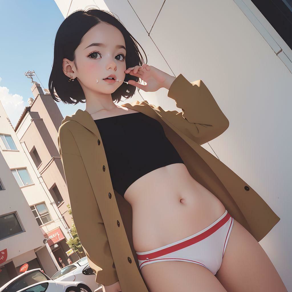 街中だけど脱いじゃおう