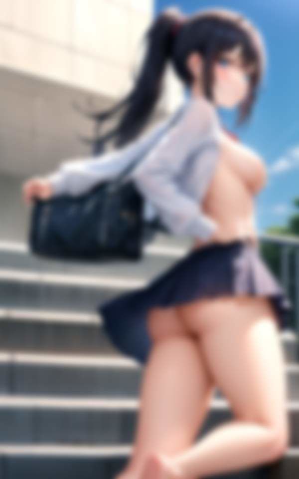 校則はノーブラノーパンお尻を出すこと 今日も元気に行ってきます