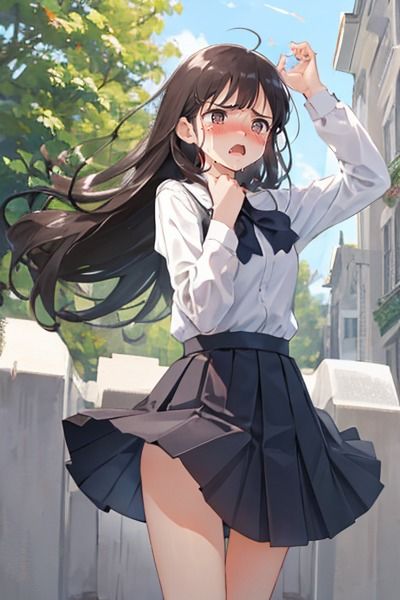 見るな！！！！ 1 風パンチラと怒る女の子MIX