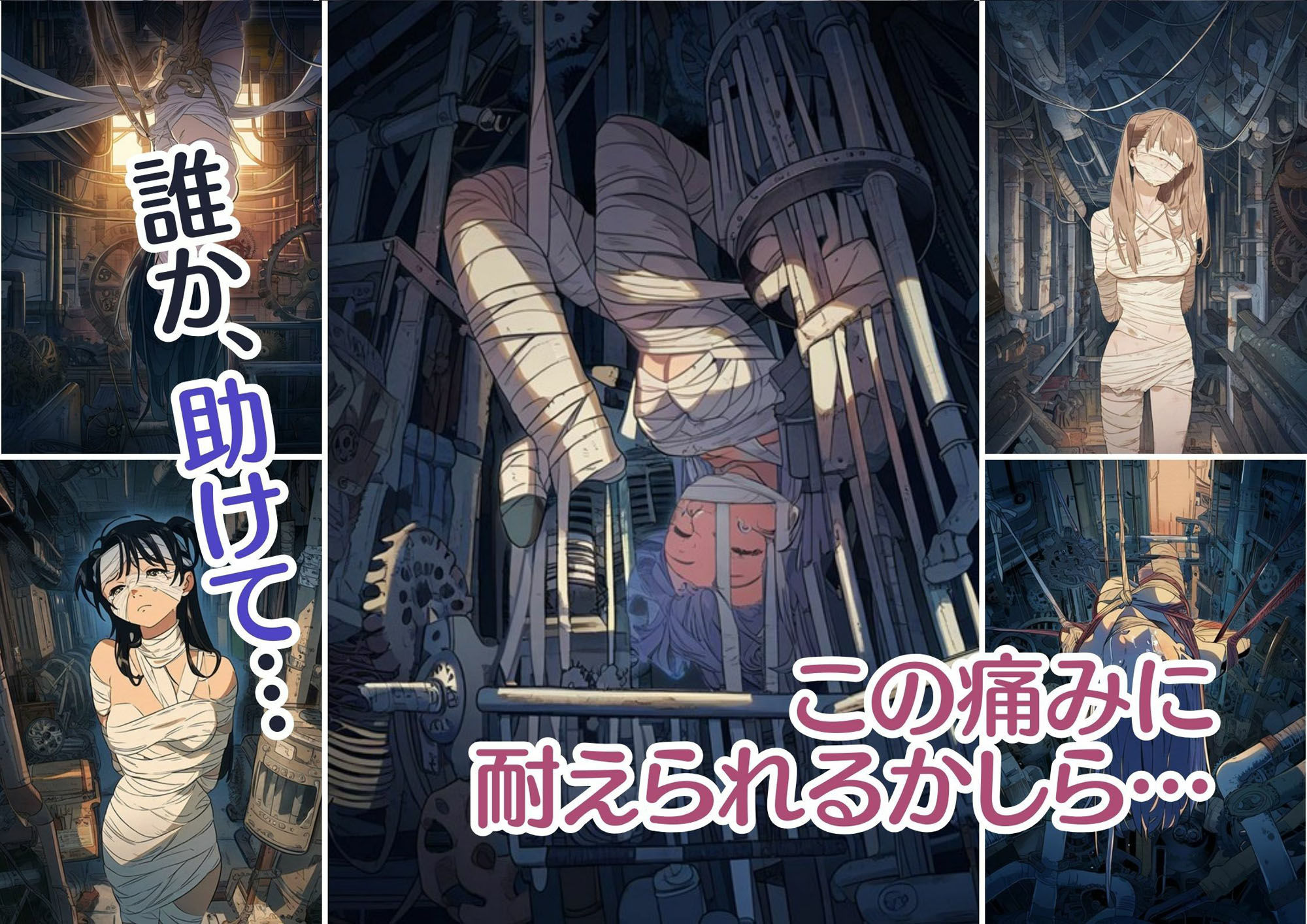 【包帯で拘束】囚われた破滅願望女子を快楽漬けにする(誘拐・監禁・調教・怪我)