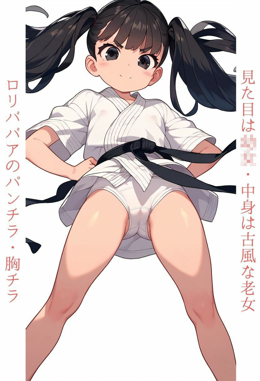 ロリババアのパンチラ・胸チラ｜見た目は若いが中身は古風な老女と特訓中に叱られ褒めらギャップに萌えるセリフ付きイラスト集