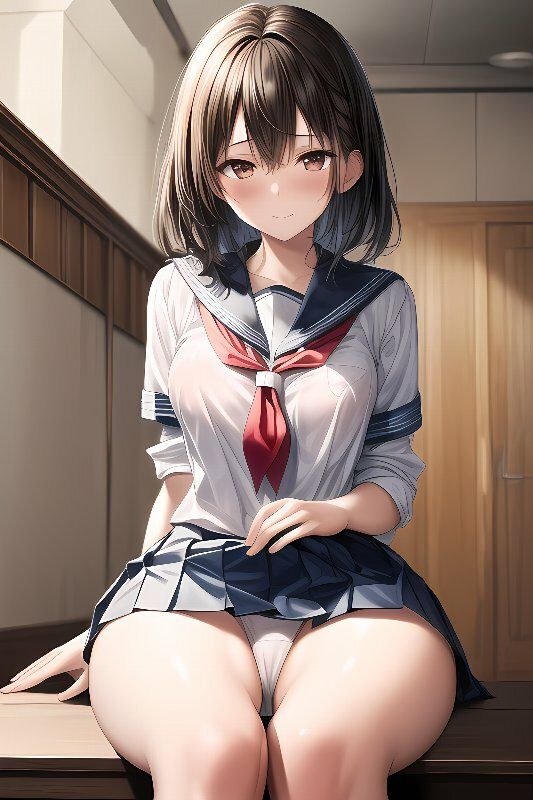 制服美少女 教室でパンチラ
