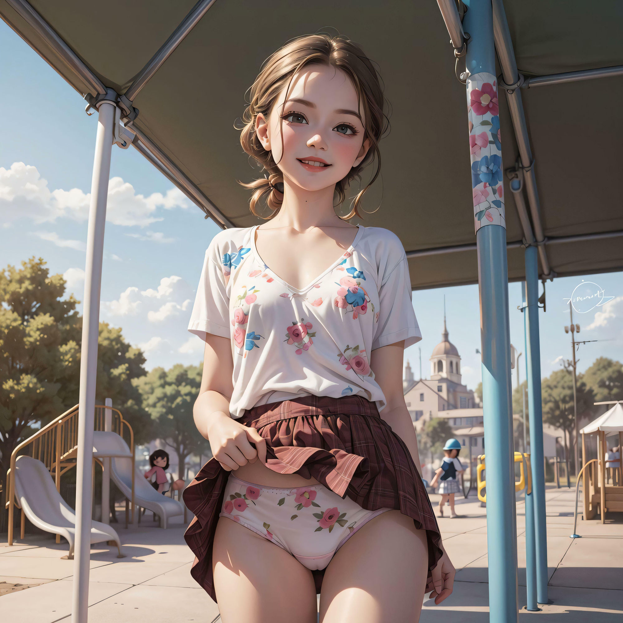 公園少女は最高の 笑顔で魅せてくれる