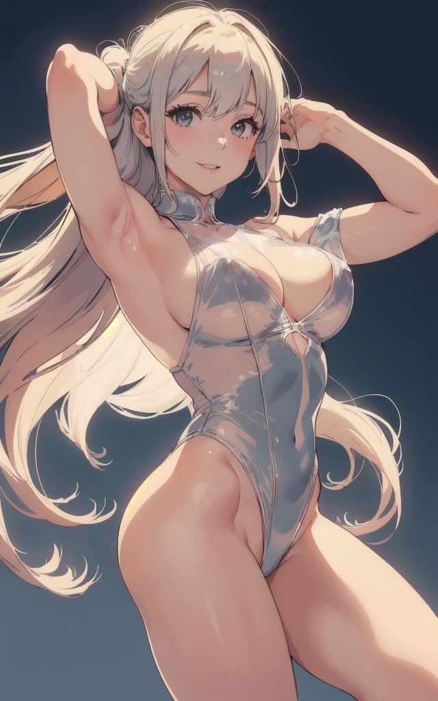 透けて見えるレオタード美女 AI美女イラスト集