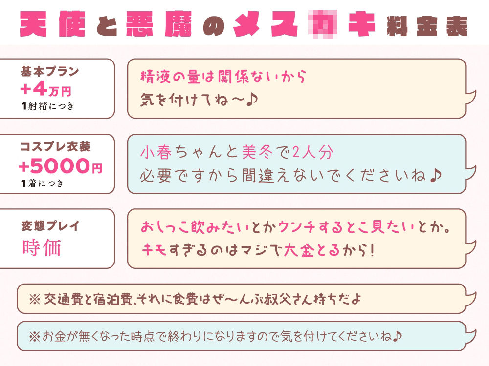 天使と悪魔のメス○キハーレム『ざぁこ♪ざぁ〜こ♪ いっぱいおちんぽぴゅっぴゅしちゃえ〜♪』
