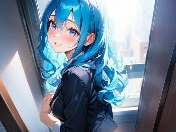 原色カラーの美少女たちのパパ活潜入レポート〜青髪編〜