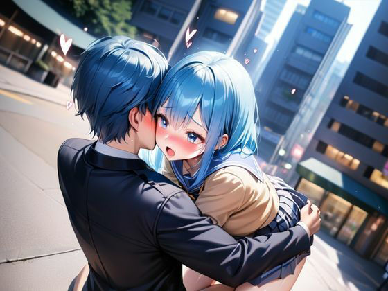 原色カラーの美少女たちのパパ活潜入レポート〜青髪編〜