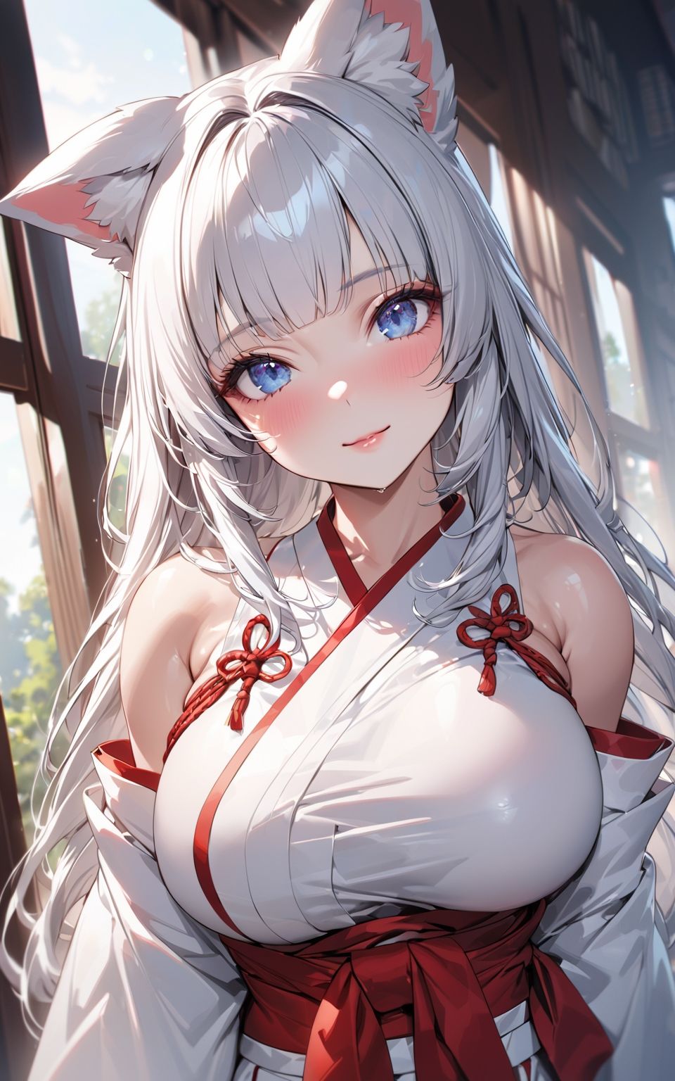 花魁狐っ子と巫女狐っ子と性交