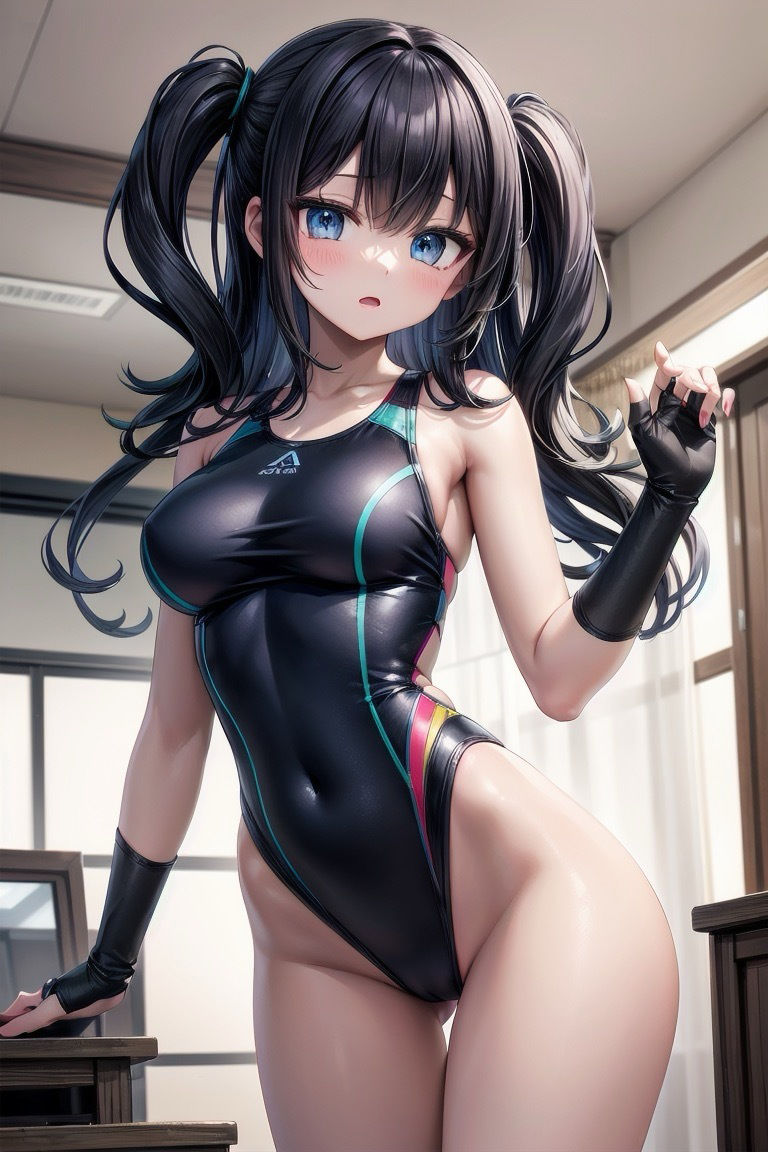 【R-15】長髪競泳水着少女CG集