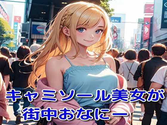キャミソール美女が街中おなにー