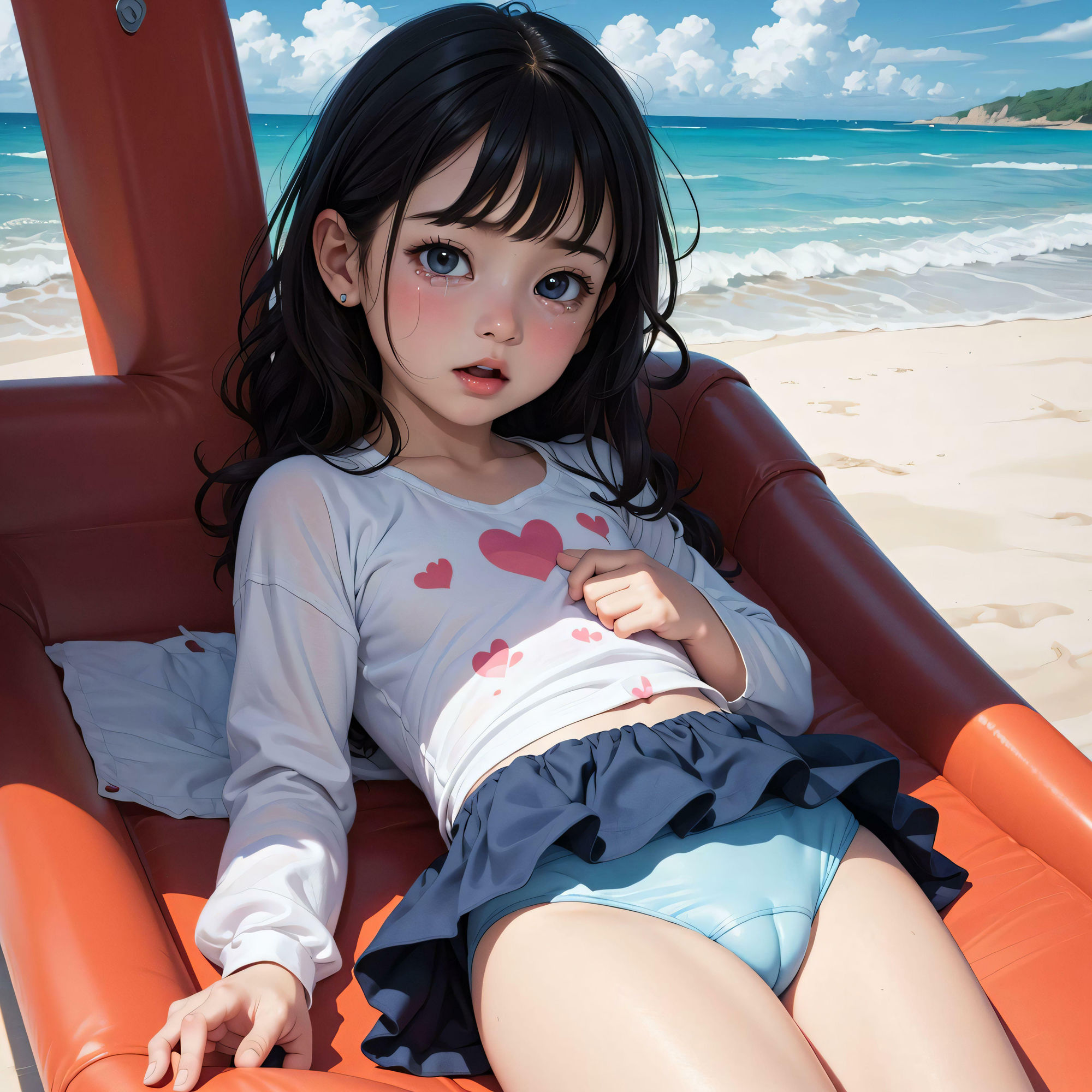 今日は公園に下着姿の