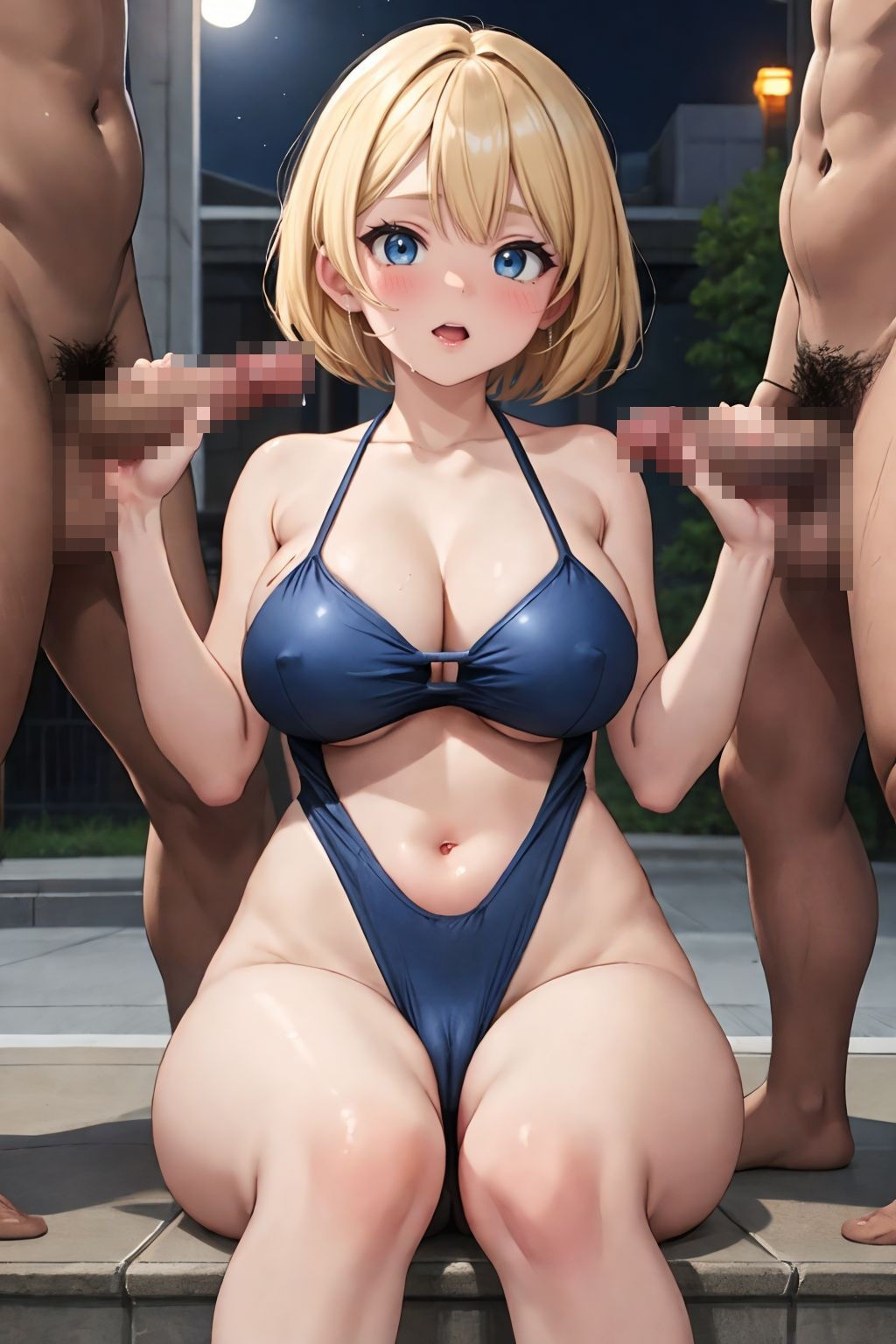 路上の伝説 夜道スク水着