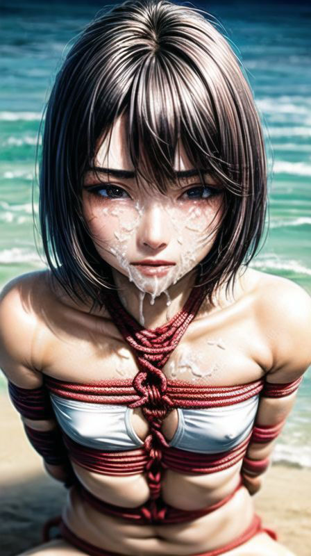 縄水着海水浴（貧乳）