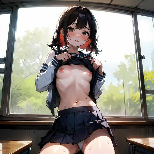 美少女JK340人が教室で服をたくしあげ、おっぱいを披露。恥ずかしげな子、自慢げな子、たくさんの貧乳と巨乳を堪能！最高の学園生活へ