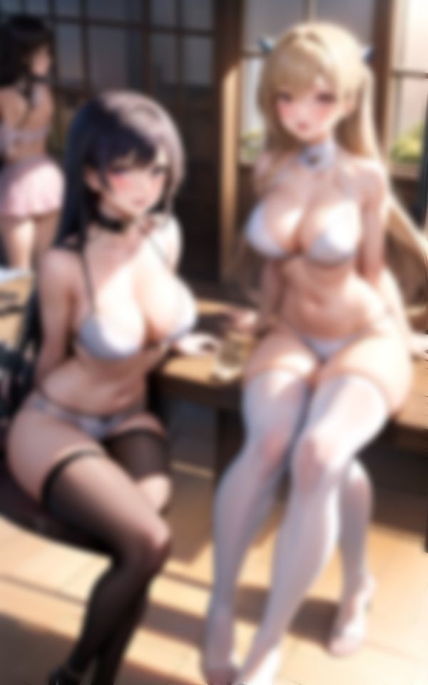 淫乱水着メイドとプールでHなハーレム天国