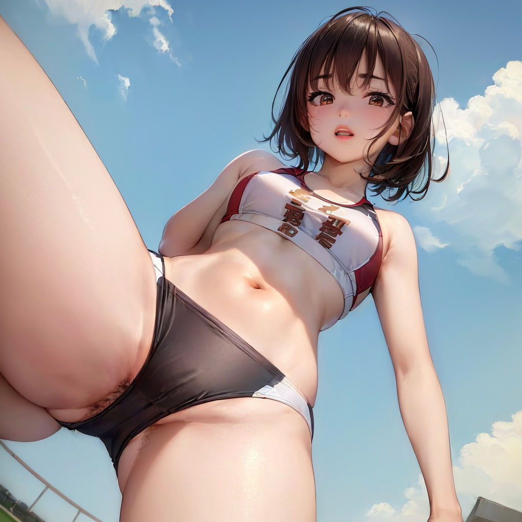 油断大敵！剛毛陸上女子甘々な処理激写！