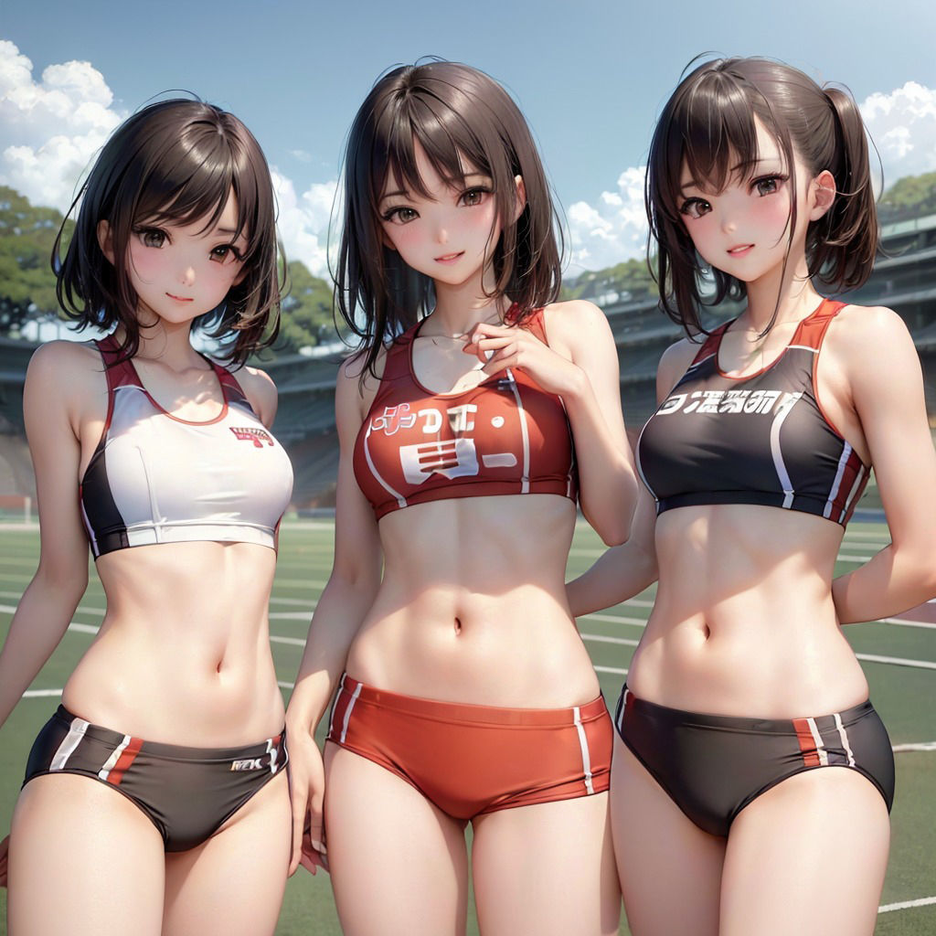 油断大敵！剛毛陸上女子甘々な処理激写！