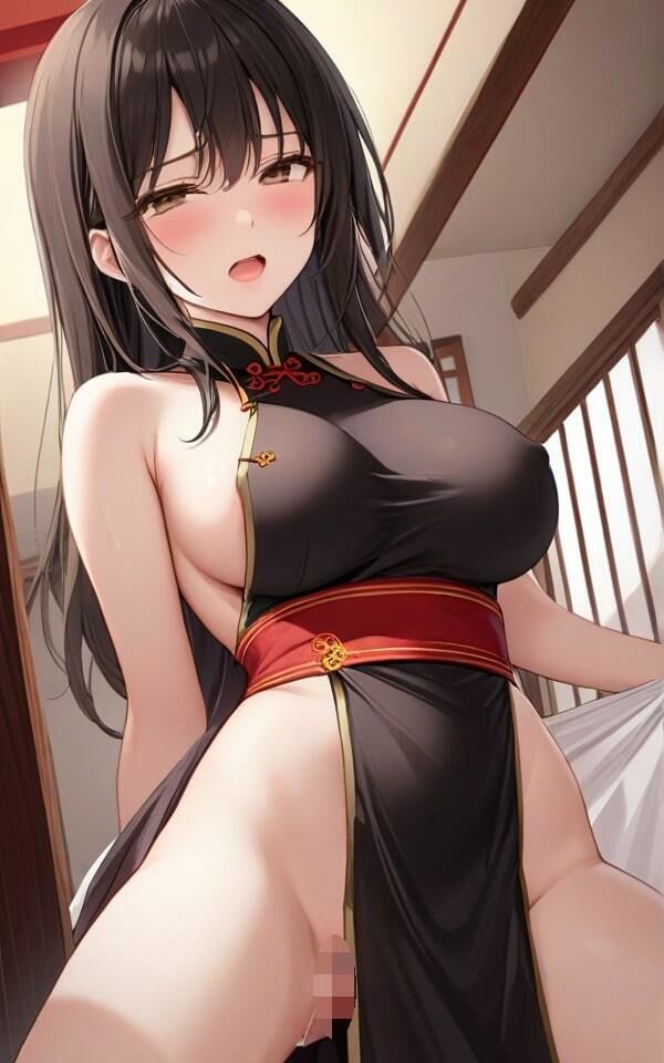 エロいチャイナドレスを着た 美女にぶっかけちゃった!