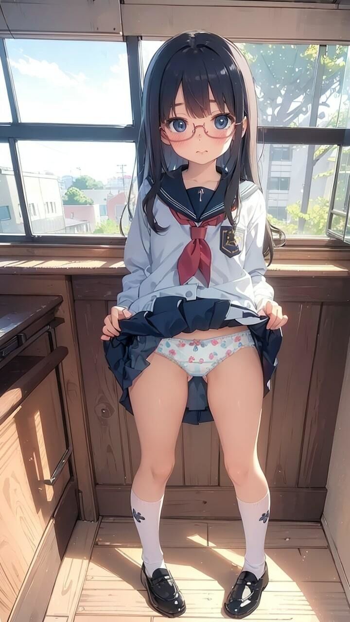 貧乳ミニ系JKパンチラ