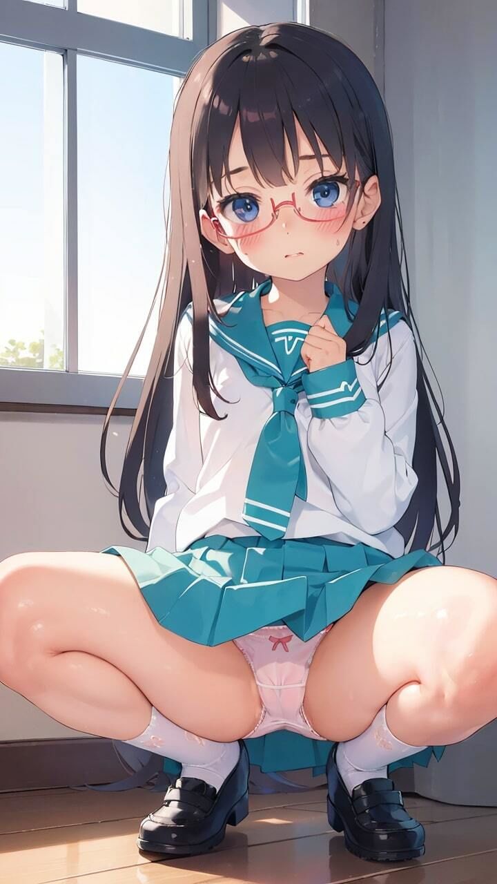 貧乳ミニ系JKパンチラ