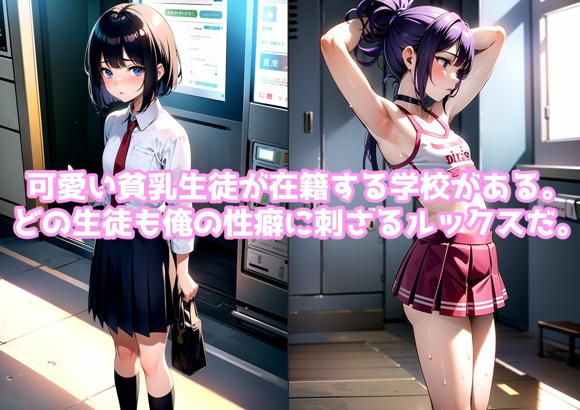 貧乳生徒のせいでぶっかけ中毒となった男の末路？