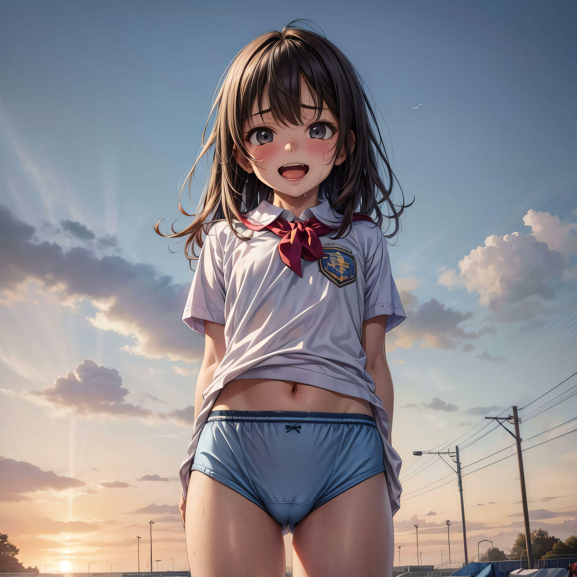 同級生の汗だくパンツ