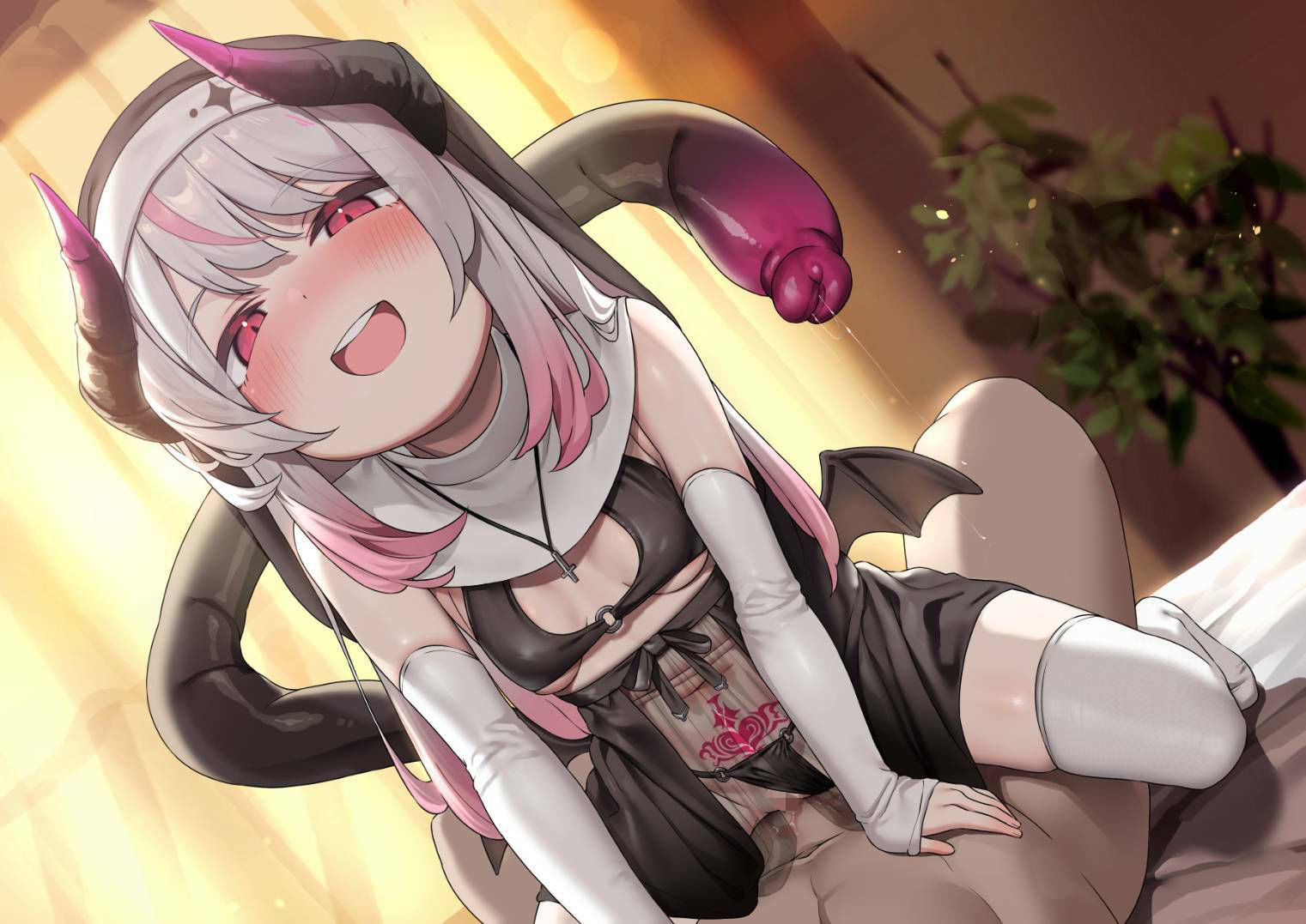 【チンイラ確定囁きオホ声】清楚系ドスケベ♪ロリサキュバスシスター〜バージンおちんぽレベル上げ!分身耳舐め、尻尾オナホ!しまいに逆レで筆おろし〜【口まんこ懺悔室】
