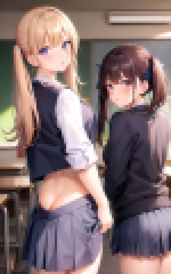 振り向きノーパンチラ