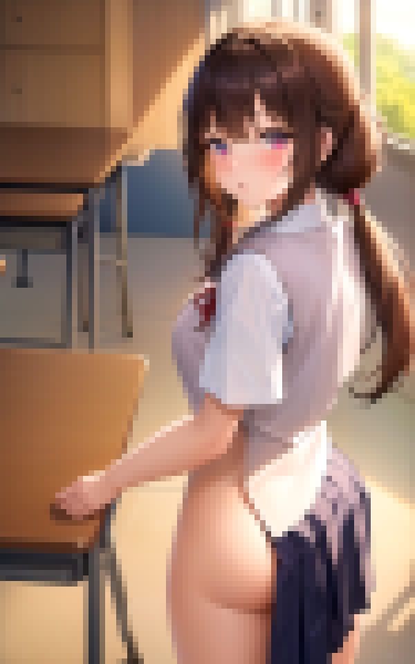 振り向きノーパンチラ