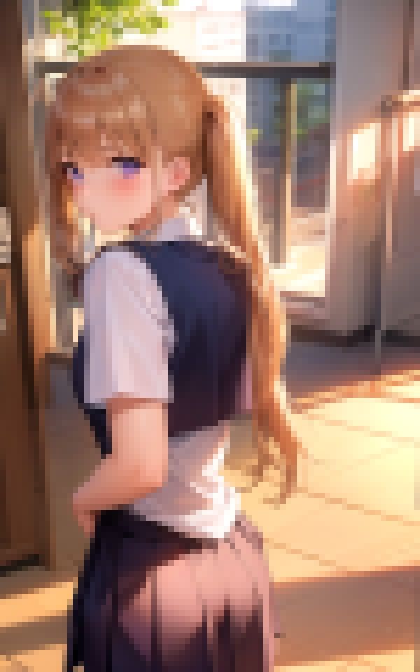 振り向きノーパンチラ