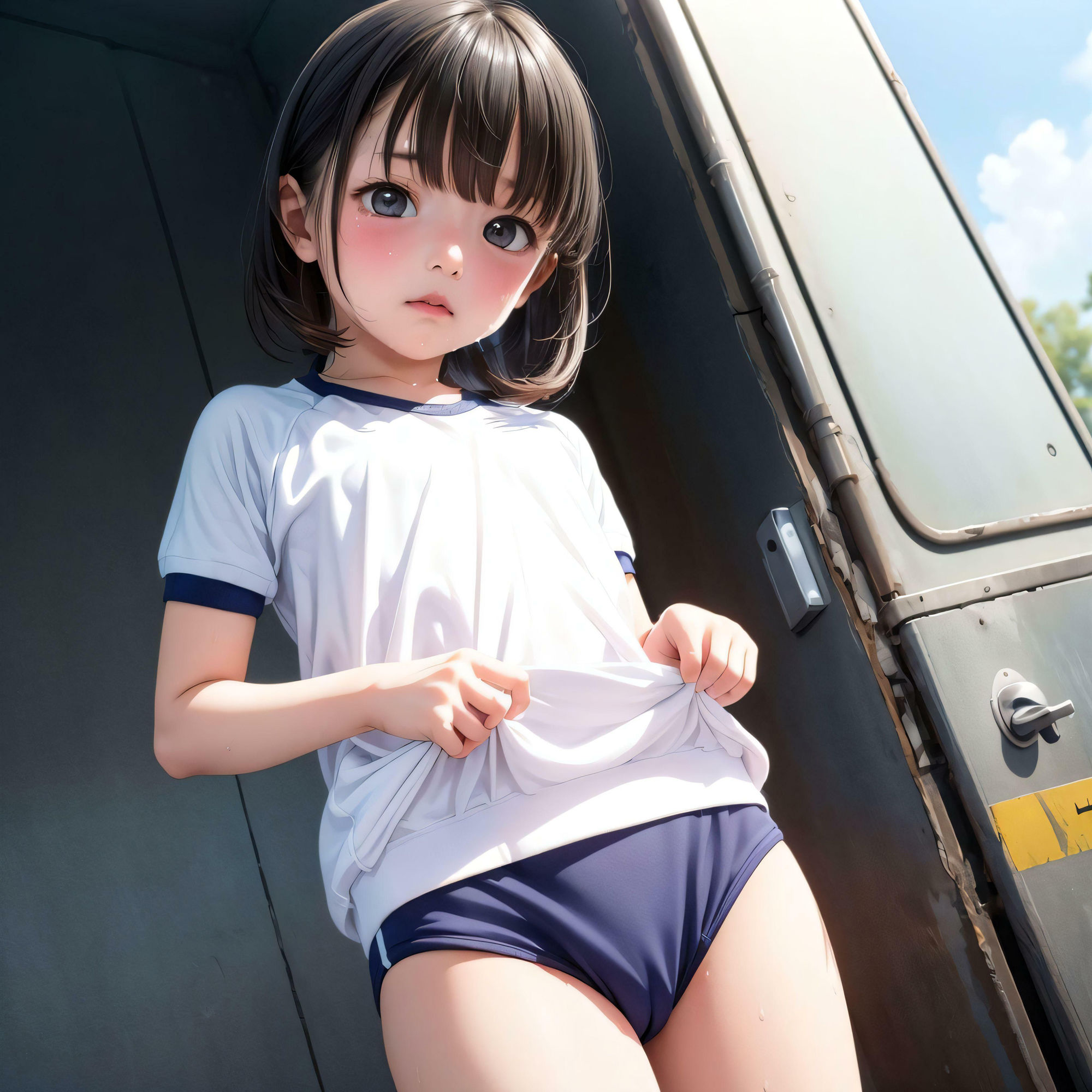 同級生の汗だくブルマ