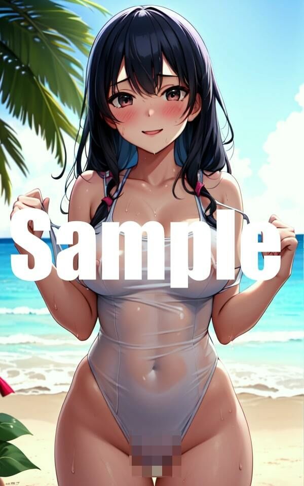 スケスケ水着美女