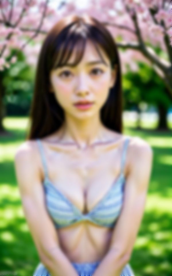 職場の花見で場所取りしたら後から来た同僚OLが実は露出狂で…。