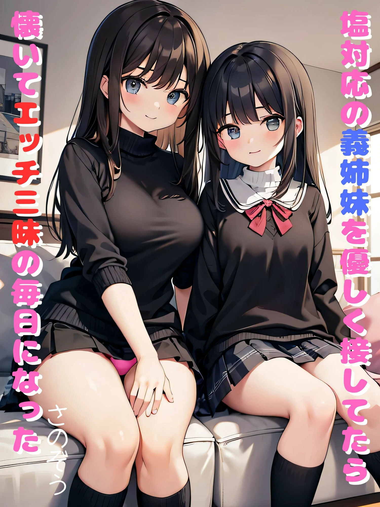 塩対応の義姉妹を優しく接してたら懐いてエッチ三昧の毎日になった